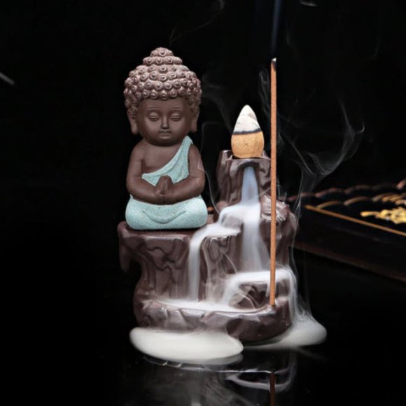 ONLY 1 LEFT! Little Buddha Monk Incense Burner - Picture 6 of 8
